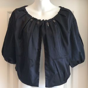 Elle Satin Dressy Jewel Shrug Jacket Size Large